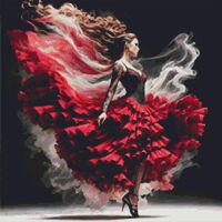 Spanish Dancer Cross Stitch Pattern - Thumbnail 1