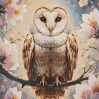 Barn Owl Cross Stitch Pattern - Thumbnail 1