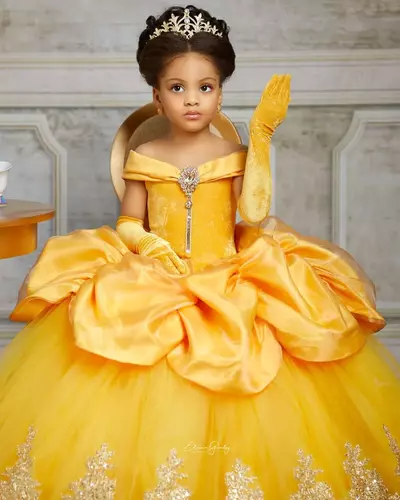 yellow lace crystals flower girl dresses bateau balll gown little girl wedding dresses cheap communion pageant dresses gowns