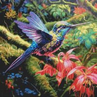 Hummingbird Cross Stitch Pattern - Thumbnail 1