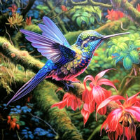 Hummingbird Cross Stitch Pattern - Thumbnail 2