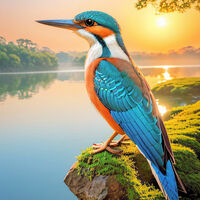 Kingfisher Cross Stitch Pattern - Thumbnail 2