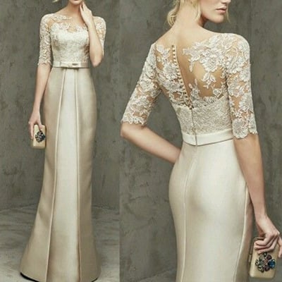 Sheath mother of bride dresses with sleeves