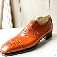 Mustard Skin Oxfords Style Formal Lace Up Handmade Men's Shoes - Thumbnail 1