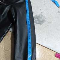 Crafted Leather Men's Motorcycle Genuine Lambskin Leather Studded Jacket Black Slim fit Biker jacket  - Thumbnail 4