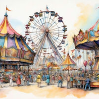 Carousels Cross Stitch Pattern - Thumbnail 2