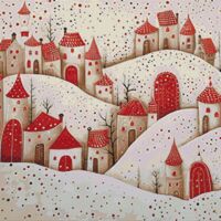 Christmas Houses Cross Stitch Pattern - Thumbnail 1