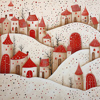 Christmas Houses Cross Stitch Pattern - Thumbnail 2