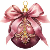 Pink Bauble Cross Stitch Pattern - Thumbnail 2