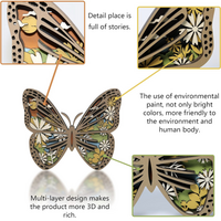 Wooden Carving Butterfly Figurine With Light  - Thumbnail 1