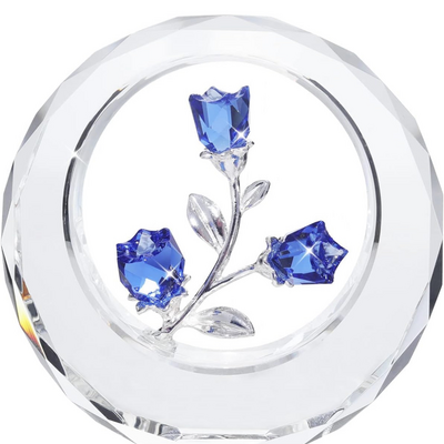 Crystal tulips flower figurine 