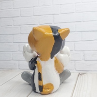 Cuddly Calico Cat Hoodie Robot Resin Art Toy Figurine - Thumbnail 2