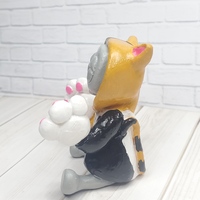 Cuddly Calico Cat Hoodie Robot Resin Art Toy Figurine - Thumbnail 1