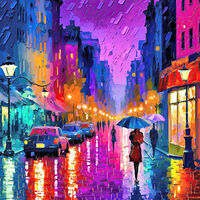 Rain Cross Stitch Pattern - Thumbnail 2