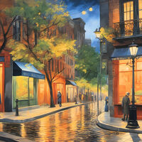 Street Corner Cross Stitch Pattern - Thumbnail 2