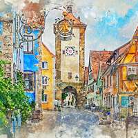 Town Clock Cross Stitch Pattern - Thumbnail 2