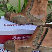 Crafted Leather New Remix Dragon Rock Men Cowboy Boots Distressed Brown - Thumbnail 2