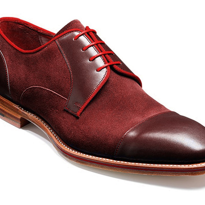Maroon red color oxford plain cap toe party wear superior leather lace up shoes