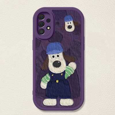 Protective dog pattern case for samsung s 23 22 21 sg710