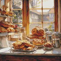 Bakery Window Cross Stitch Pattern - Thumbnail 1