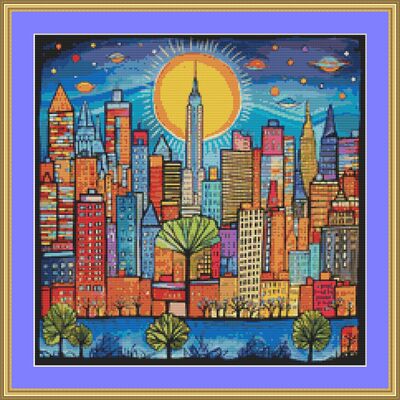 City cross stitch pattern
