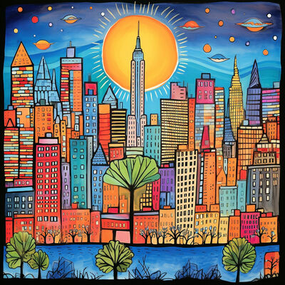 City cross stitch pattern