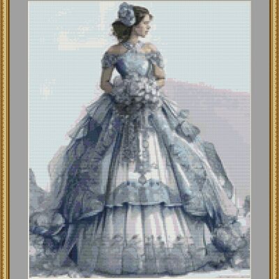 Victorian era cross stitch pattern