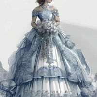 Victorian Era Cross Stitch Pattern - Thumbnail 2