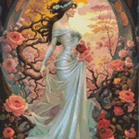 Wedding Portrait Cross Stitch Pattern - Thumbnail 1