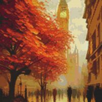 Autumn In London Cross Stitch Pattern - Thumbnail 1