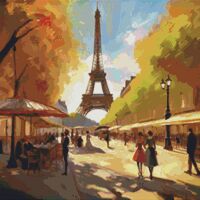 Autumn In Paris Cross Stitch Pattern - Thumbnail 1