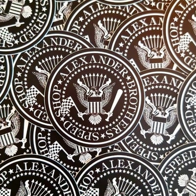 All speed no brakes 3" vinyl sticker 