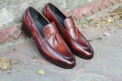 Crafted Leather Classic Brown Tassel Loafers Dress Shoes For Men
