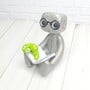 Bookworm Robot Resin Art Toy Figurine-2