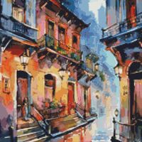 Damp Evening Cross Stitch Pattern - Thumbnail 1