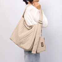 Pleated Tote Bag Korean Canvas Bag - Thumbnail 2