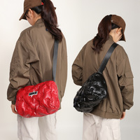 Crossbody bag space cotton cotton filled pillow bag - Thumbnail 3