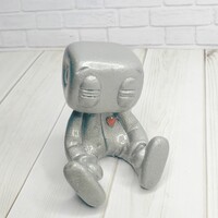 Sleepy Robot Resin Art Toy Figurine - Thumbnail 5