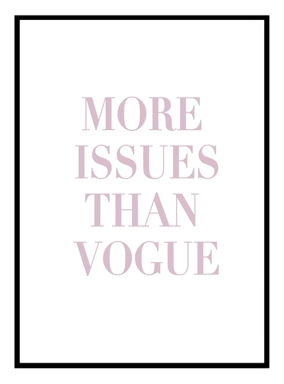 Vogue Issues Art Print