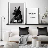 Dior Doberman Art Print - Thumbnail 1