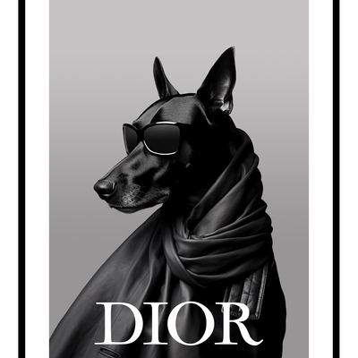 Dior doberman art print