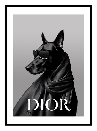 Dior Doberman Art Print