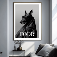 Dior Doberman Art Print - Thumbnail 3
