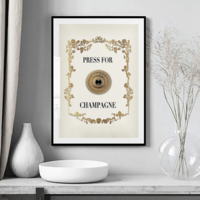 Press for Champagne Art Print - Thumbnail 1