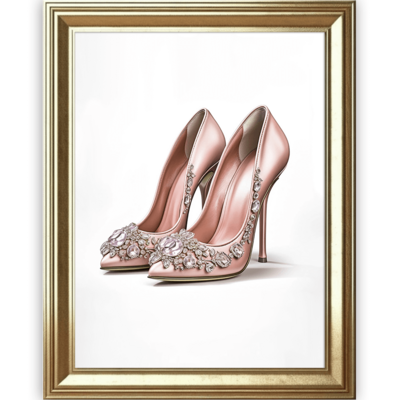 Glitter heels art print