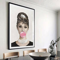 Audrey Hepburn Bubblegum Pink or Blue, Art Print - Thumbnail 2