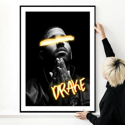 Neon drake art print