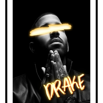 Neon drake art print