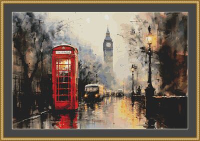 London Street Cross Stitch Pattern