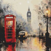 London Street Cross Stitch Pattern - Thumbnail 1